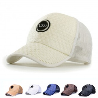 Straw Front Visor Sandwich Cap Cool